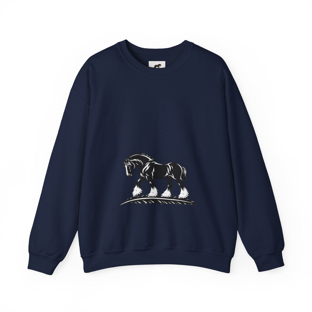 Horse Illustration Crewneck Sweatshirt — Vintage Sketch 'Unbridled Spirit'