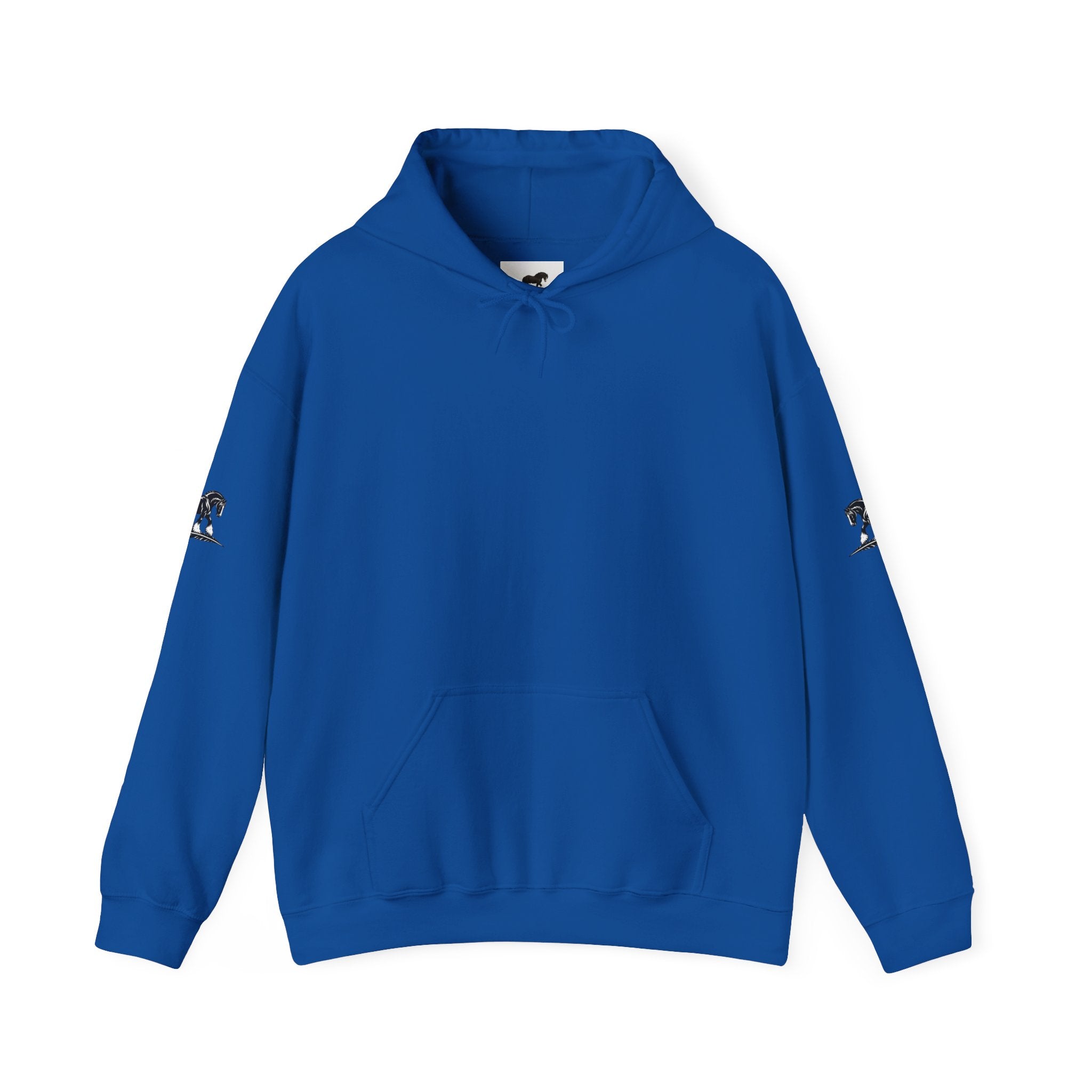 Black Feather Horse Hoodie — Equestrian Graphic Sweatshirt