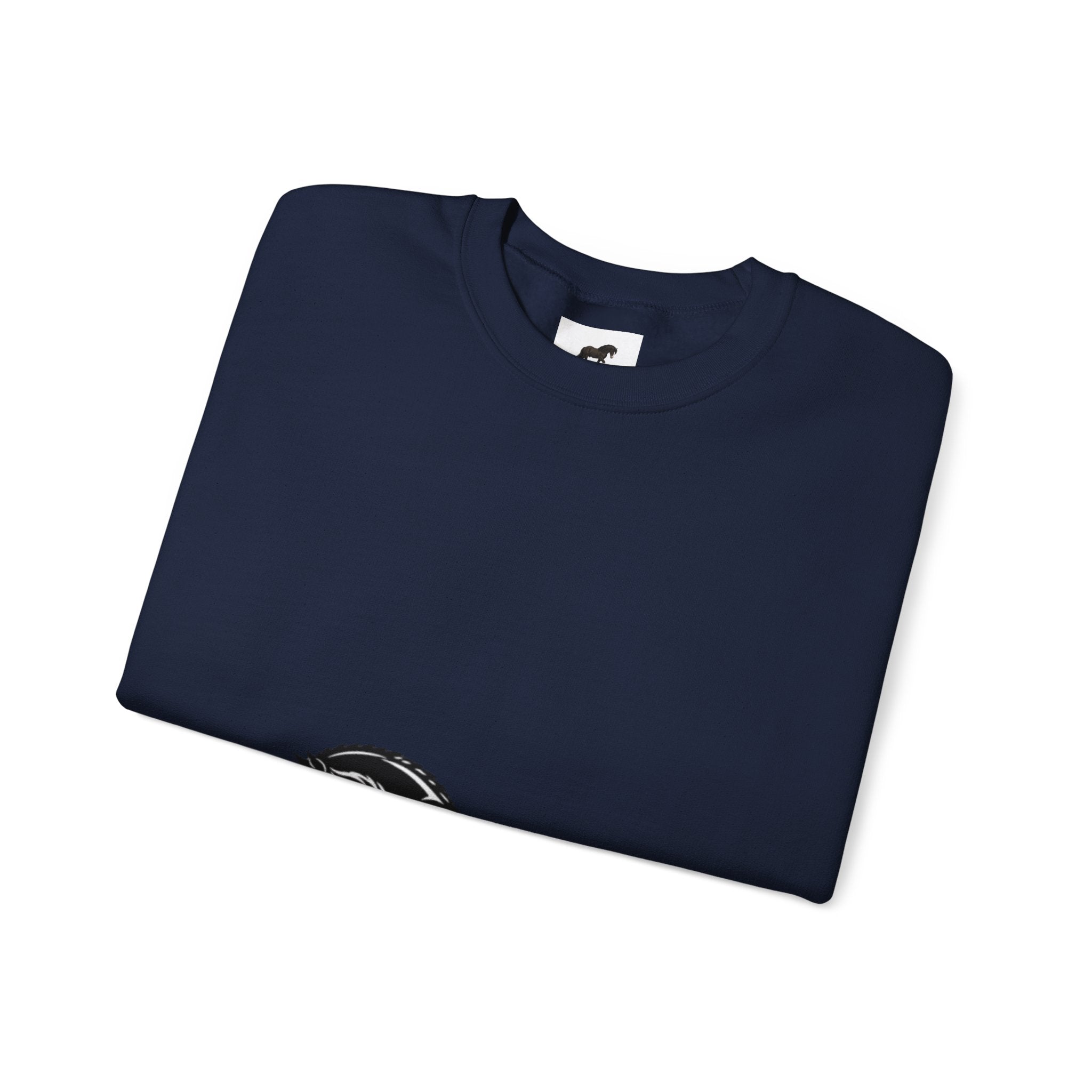 Horse Illustration Crewneck Sweatshirt — Vintage Sketch 'Unbridled Spirit'