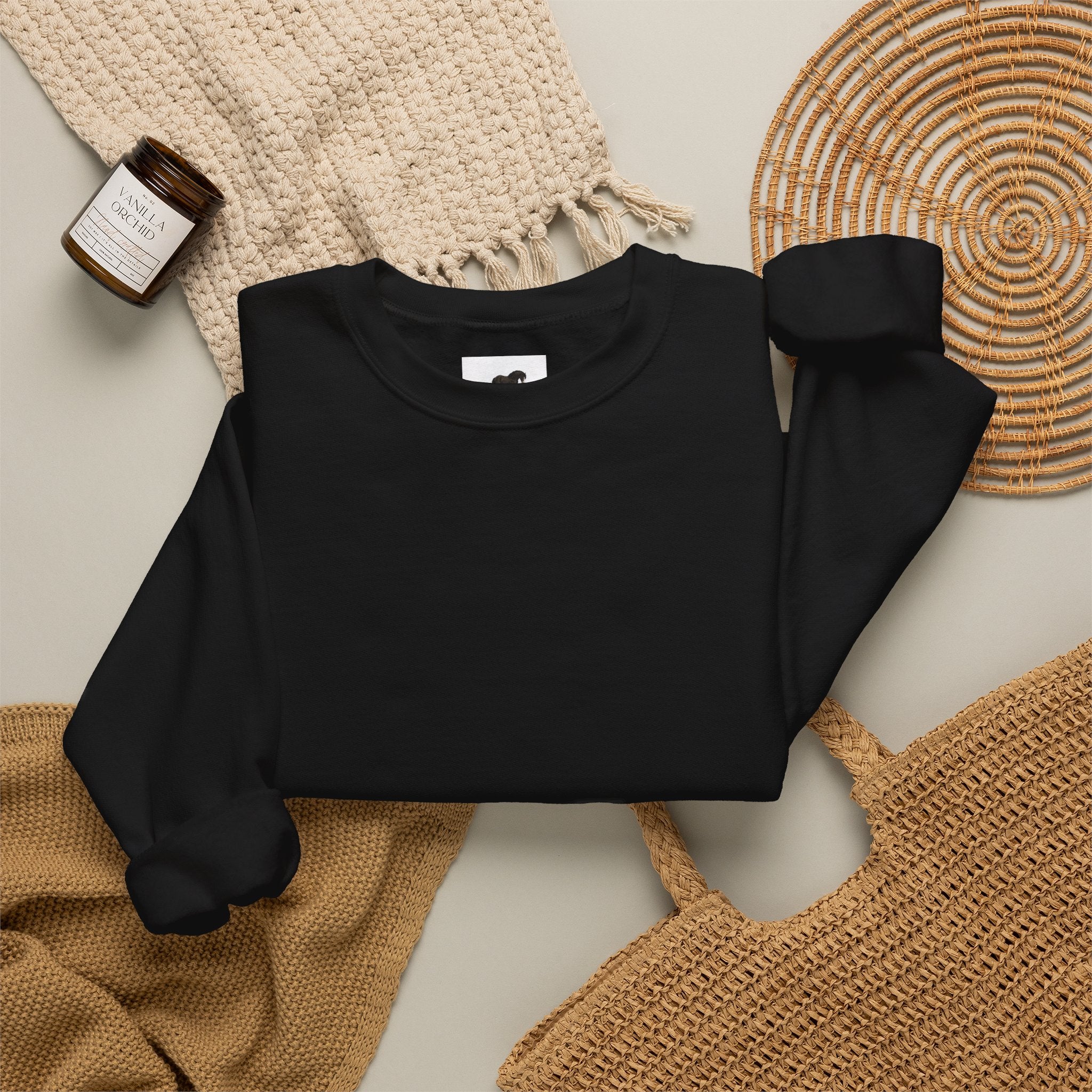 Horse Illustration Crewneck Sweatshirt — Vintage Sketch 'Unbridled Spirit'