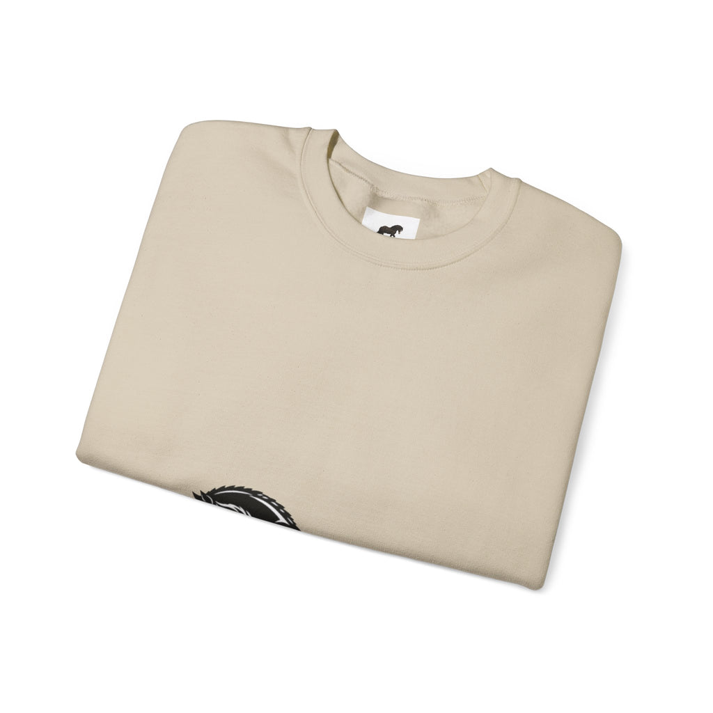 Horse Illustration Crewneck Sweatshirt — Vintage Sketch 'Unbridled Spirit'