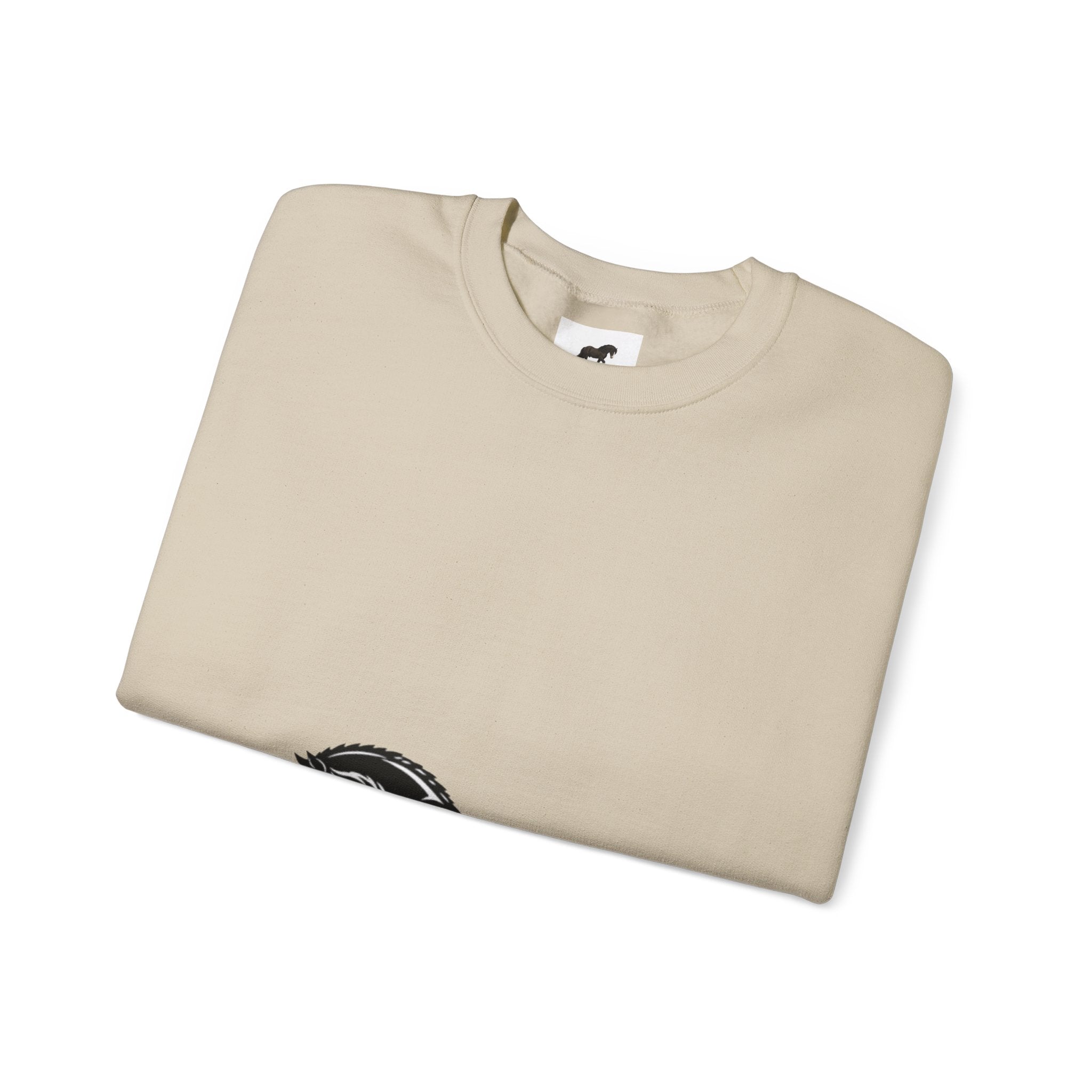 Horse Illustration Crewneck Sweatshirt — Vintage Sketch 'Unbridled Spirit'