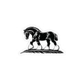 Draft Horse Vinyl Sticker — Black Shire Horse Kiss-Cut Decal