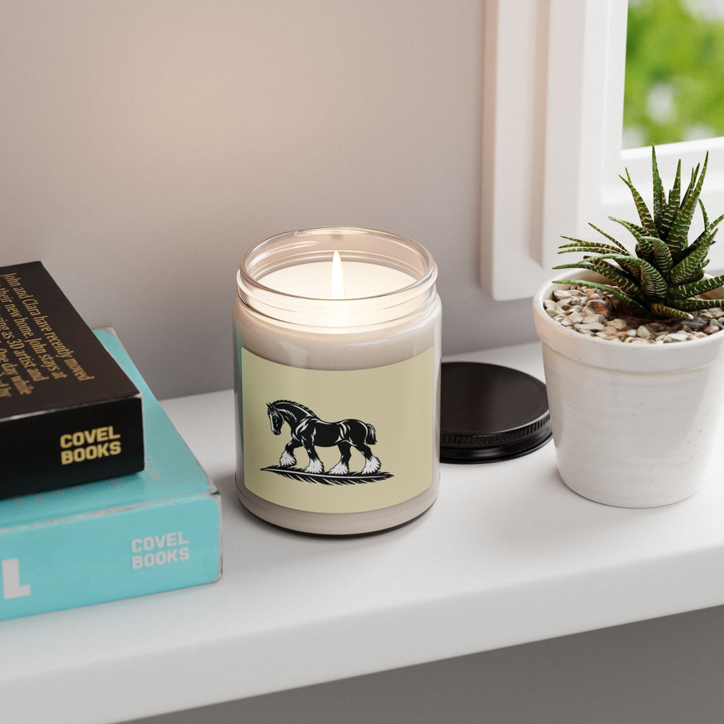 Shire Horse Soy Candle — 9oz Scented Jar (Rust Label)