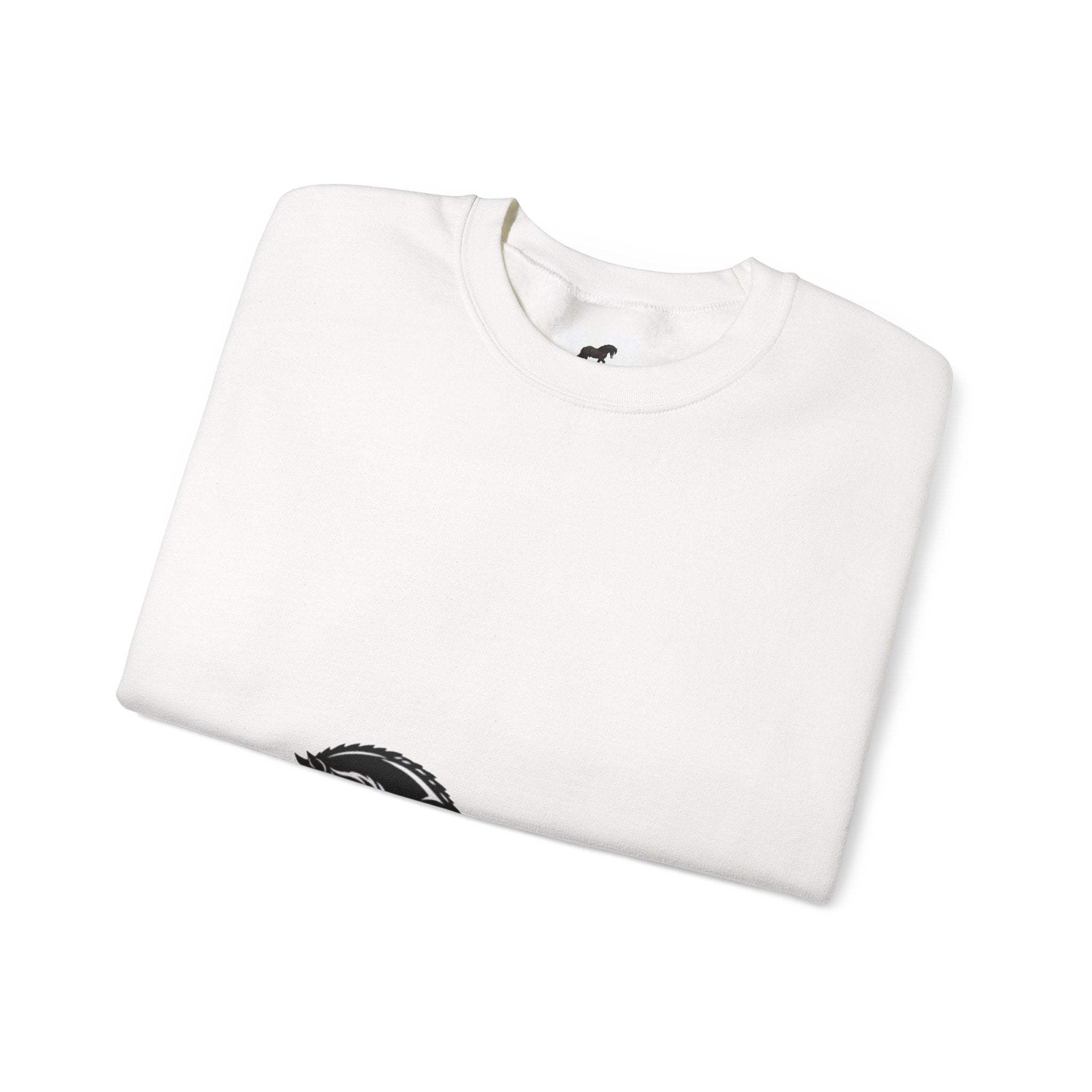 Horse Illustration Crewneck Sweatshirt — Vintage Sketch 'Unbridled Spirit'