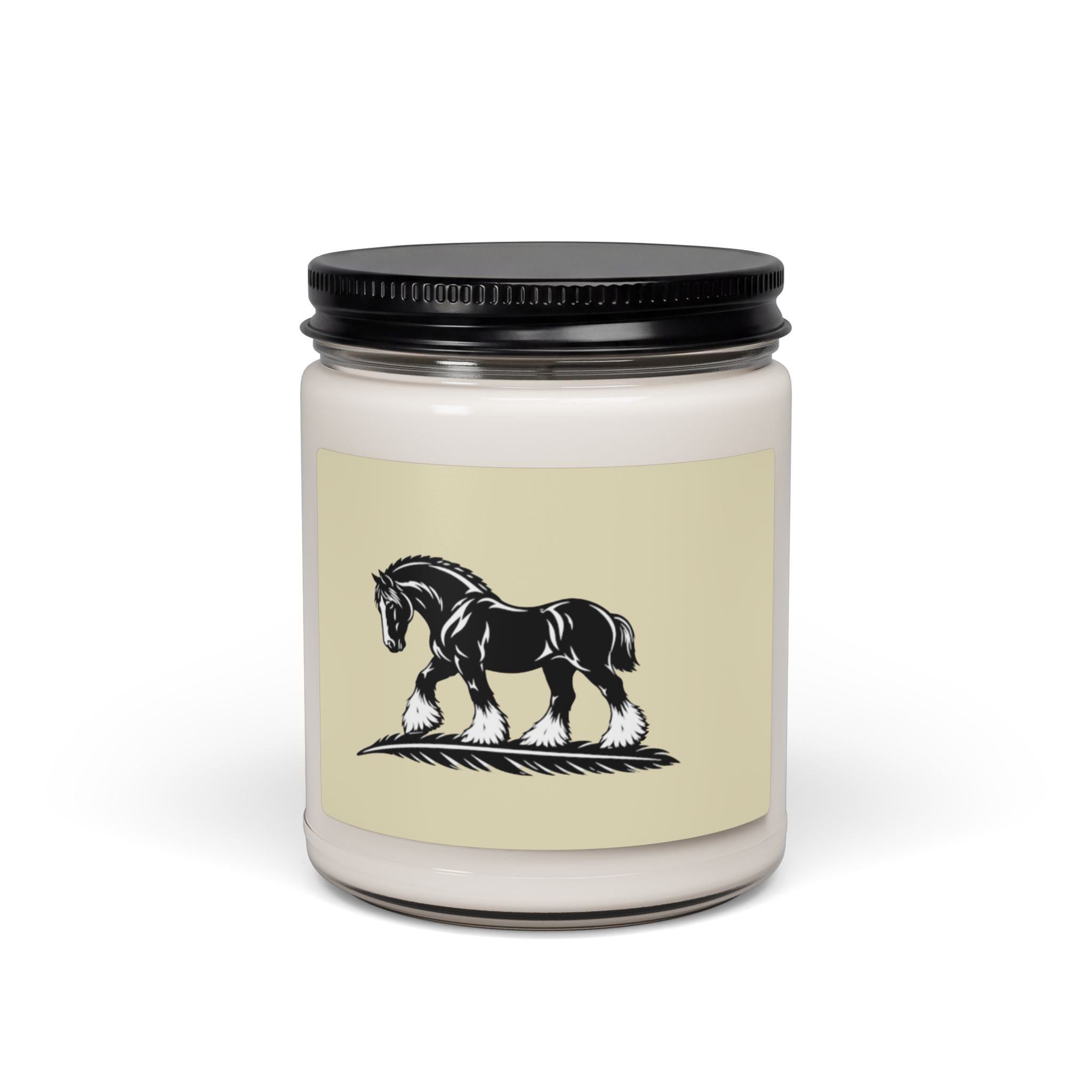 Shire Horse Soy Candle — 9oz Scented Jar (Rust Label)