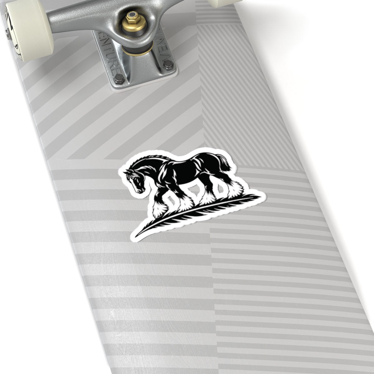 Draft Horse Vinyl Sticker — Black Shire Horse Kiss-Cut Decal