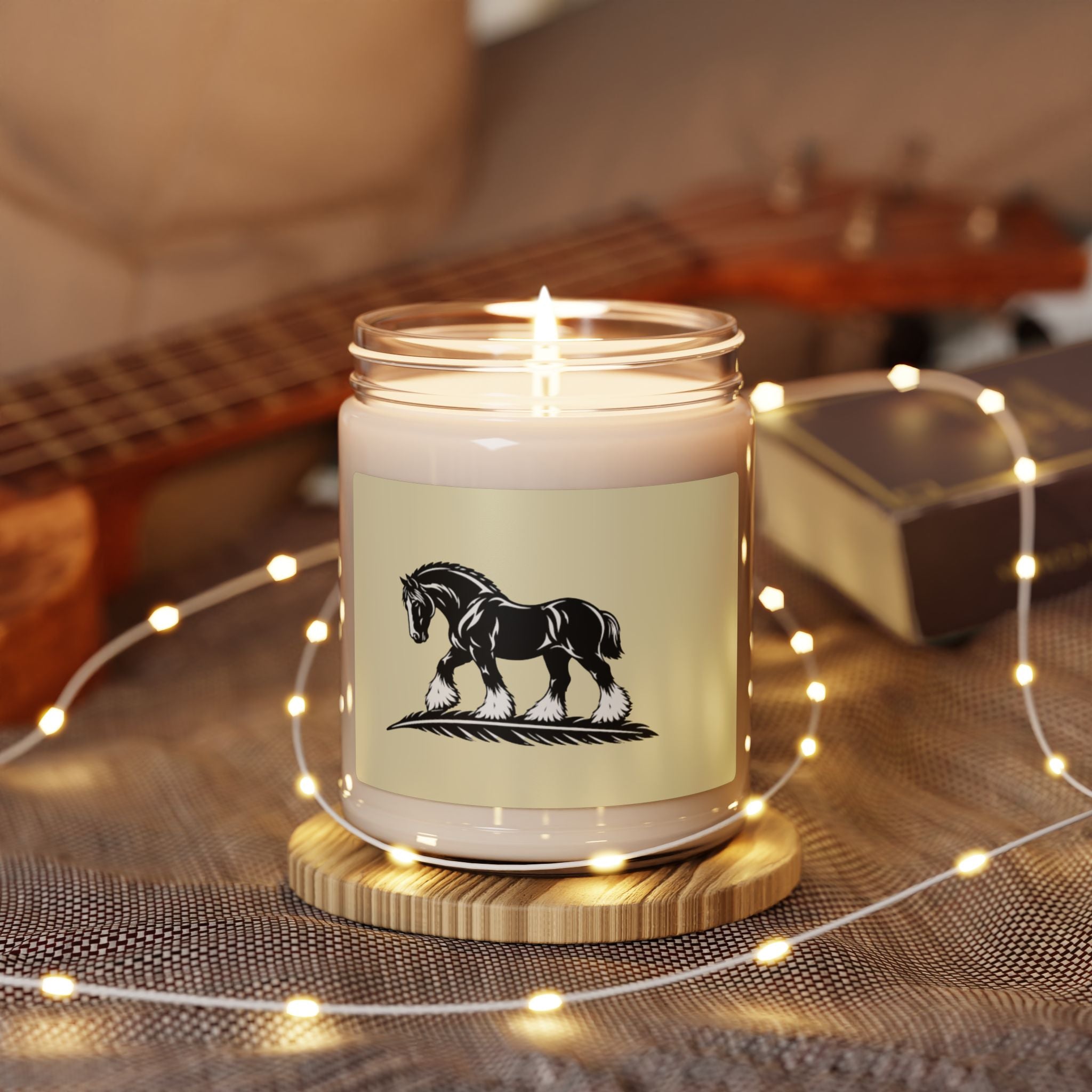 Shire Horse Soy Candle — 9oz Scented Jar (Rust Label)